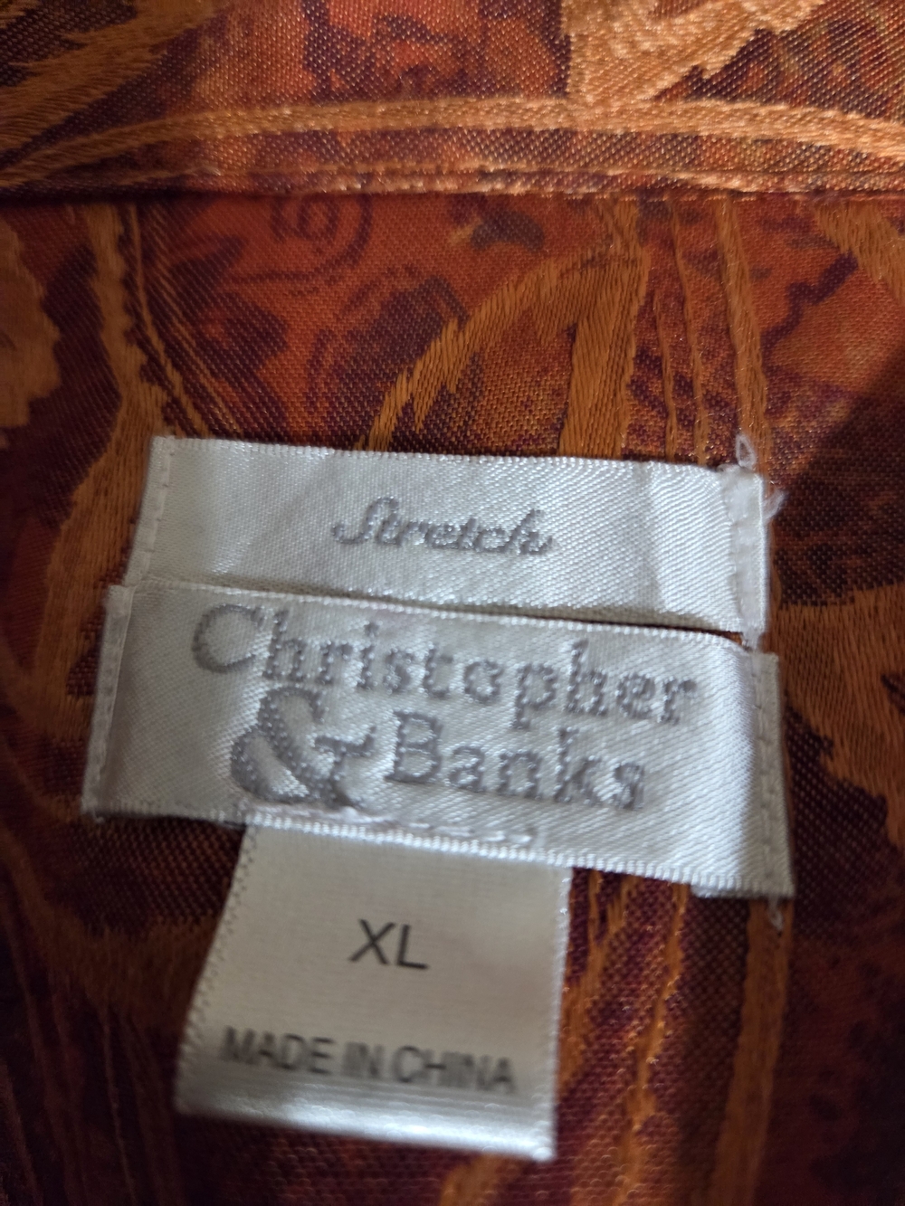 Rust Paisely Button-Front Jacket - Picture 2 of 12